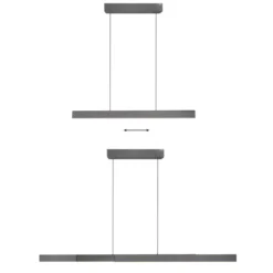 Paul Neuhaus 2545-15 PURE MOTO-RISE LED Pendelleuchte platin (grau) höhenverstellbar ausziehbar