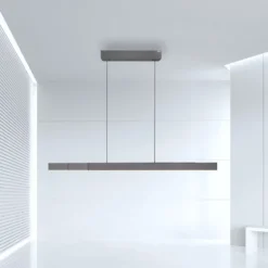 Paul Neuhaus 2545-15 PURE MOTO-RISE LED Pendelleuchte platin (grau) höhenverstellbar ausziehbar