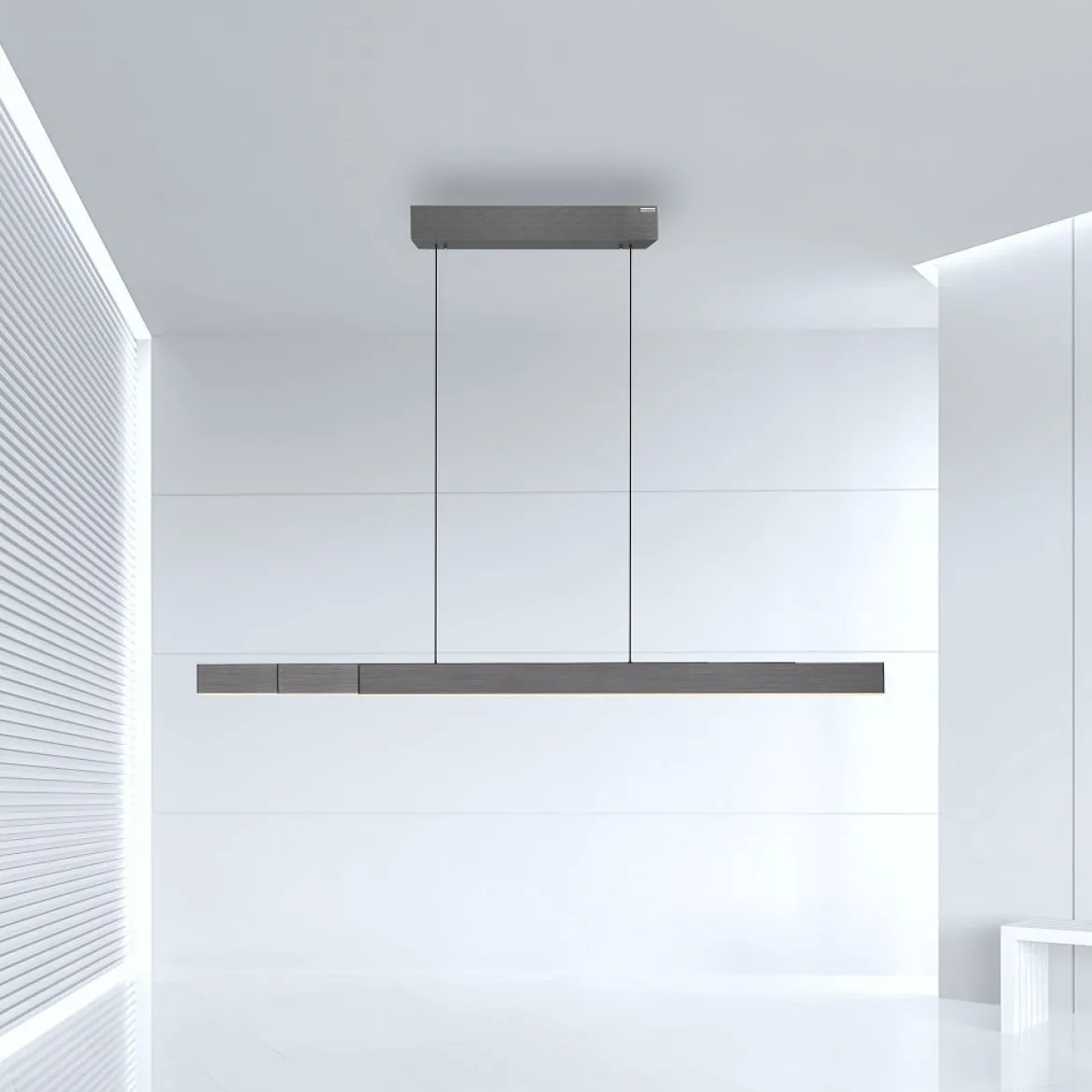 Paul Neuhaus 2545-15 PURE MOTO-RISE LED Pendelleuchte platin (grau) höhenverstellbar ausziehbar