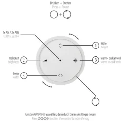 Paul Neuhaus 2545-15 PURE MOTO-RISE LED Pendelleuchte platin (grau) höhenverstellbar ausziehbar