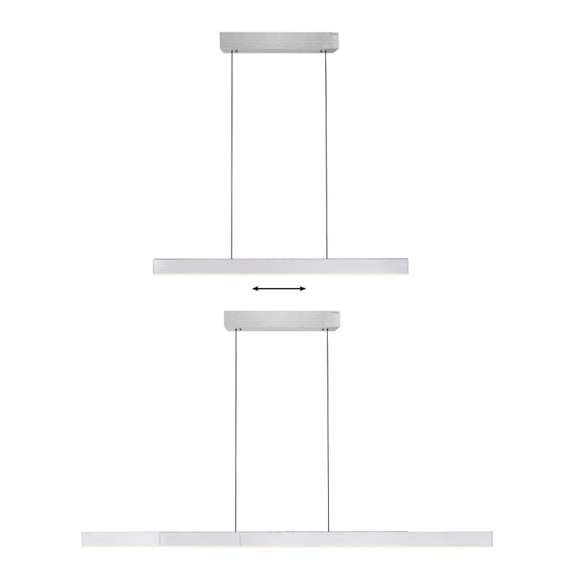 Paul Neuhaus 2545-95 PURE MOTO-RISE LED Pendelleuchte diamond (alu) höhenverstellbar ausziehbar