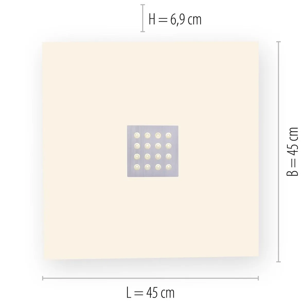 Paul Neuhaus 6433-95 PURE-NEO LED Deckenleuchte aluminium CCT 45x45cm