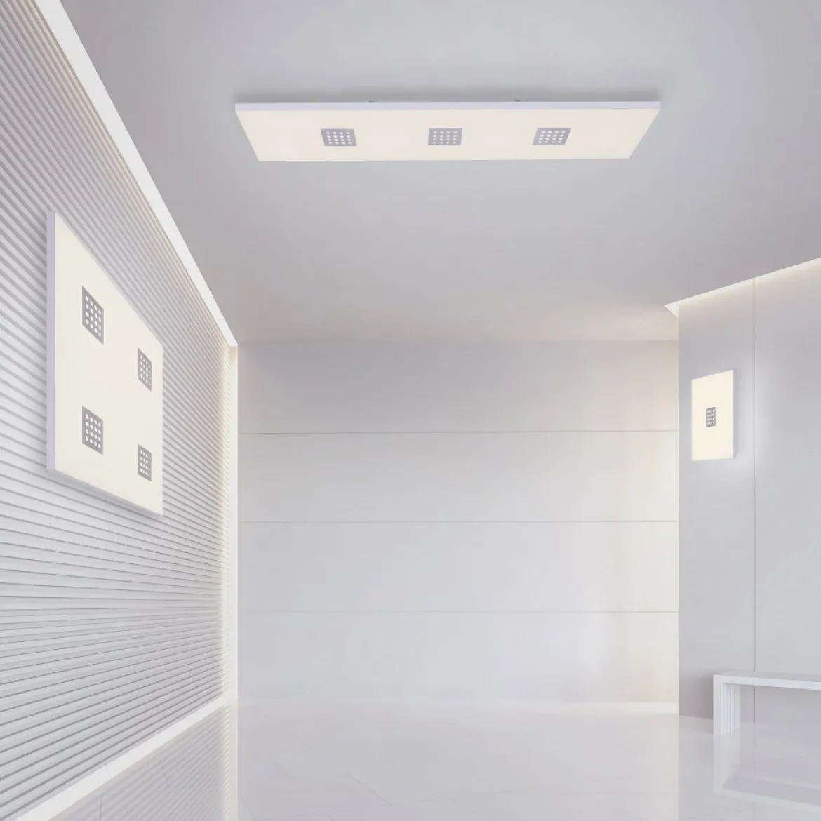 Paul Neuhaus 6434-95 PURE-NEO LED Deckenleuchte aluminium CCT 62x62cm