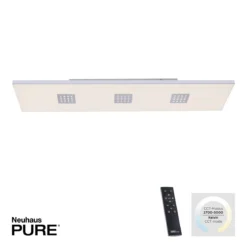 Paul Neuhaus 6436-95 PURE-NEO LED Deckenleuchte aluminium CCT 120x30cm