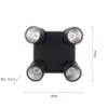 Paul Neuhaus 6454-18 PURE-NOLA LED Deckenleuchte 4-flammig schwarz