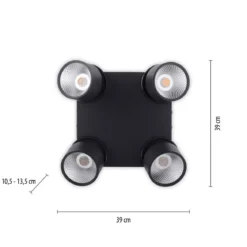 Paul Neuhaus 6454-18 PURE-NOLA LED Deckenleuchte 4-flammig schwarz