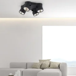 Paul Neuhaus 6454-18 PURE-NOLA LED Deckenleuchte 4-flammig schwarz