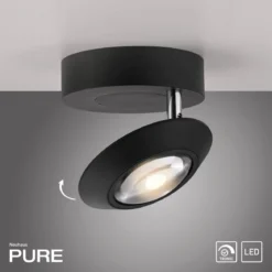 Paul Neuhaus 9051-18 PURE Oculis Deckenleuchte black pearl 1-flammig