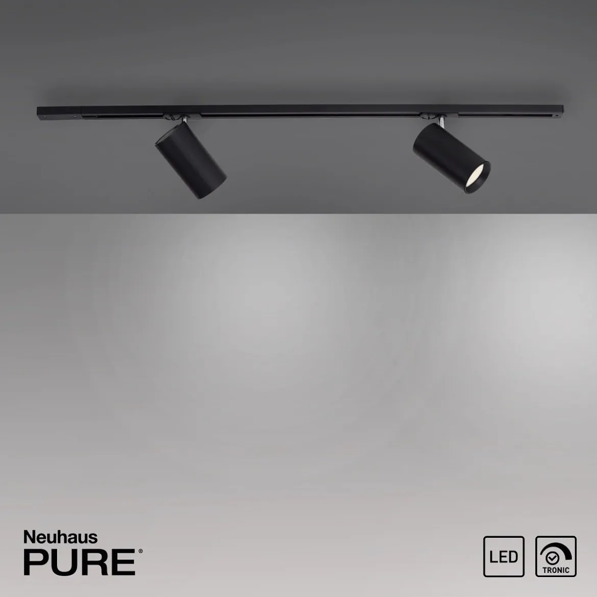 Paul Neuhaus 6214-18 PURE-TECHNIK LED Schienenleuchte schwarz dimmbar