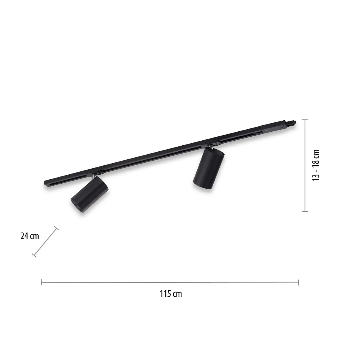 Paul Neuhaus 6214-18 PURE-TECHNIK LED Schienenleuchte schwarz dimmbar