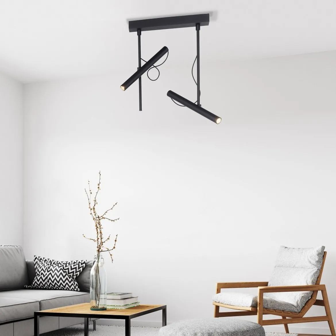 Paul Neuhaus 6068-18 PURE-TUTUA LED Deckenleuchte schwarz dimmbar