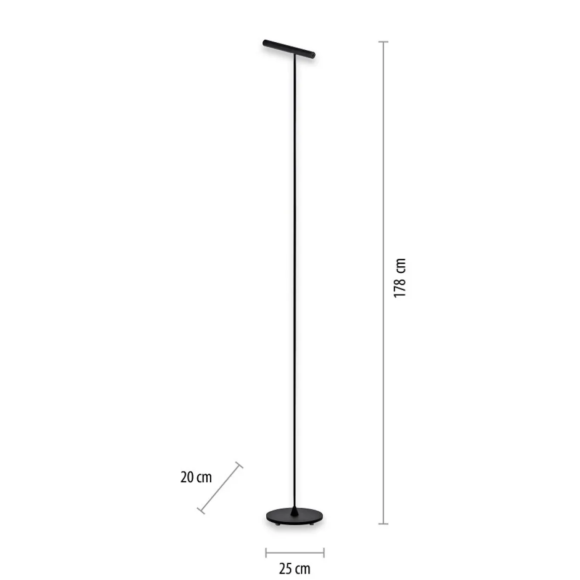 Paul Neuhaus 405-18 PURE-TUTUA LED Stehleuchte schwarz dimmbar