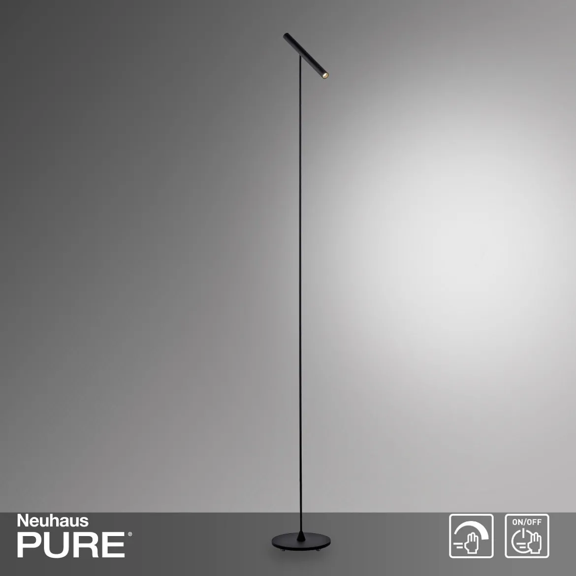Paul Neuhaus 405-18 PURE-TUTUA LED Stehleuchte schwarz dimmbar