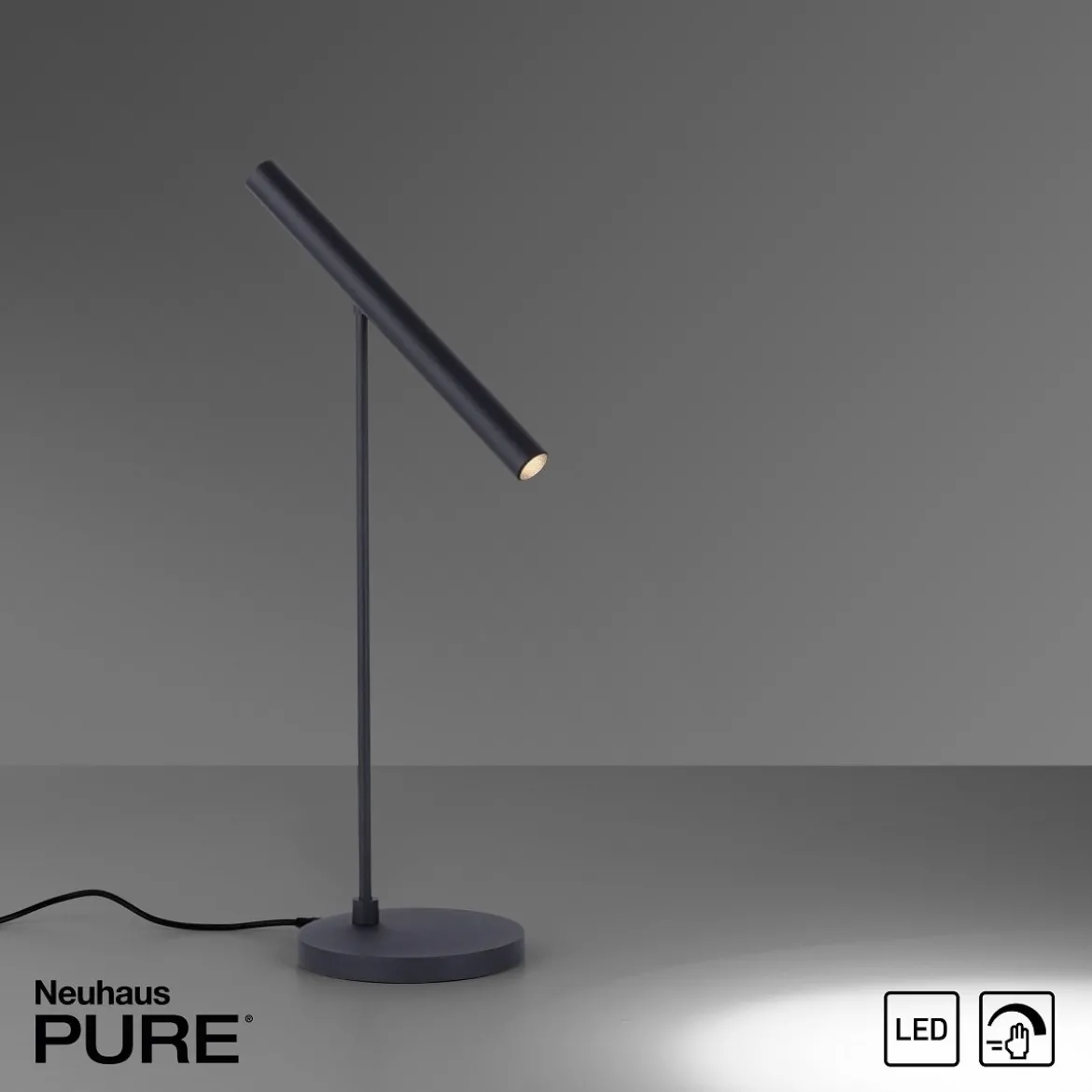 Paul Neuhaus 4405-18 PURE-TUTUA LED Tischleuchte schwarz dimmbar