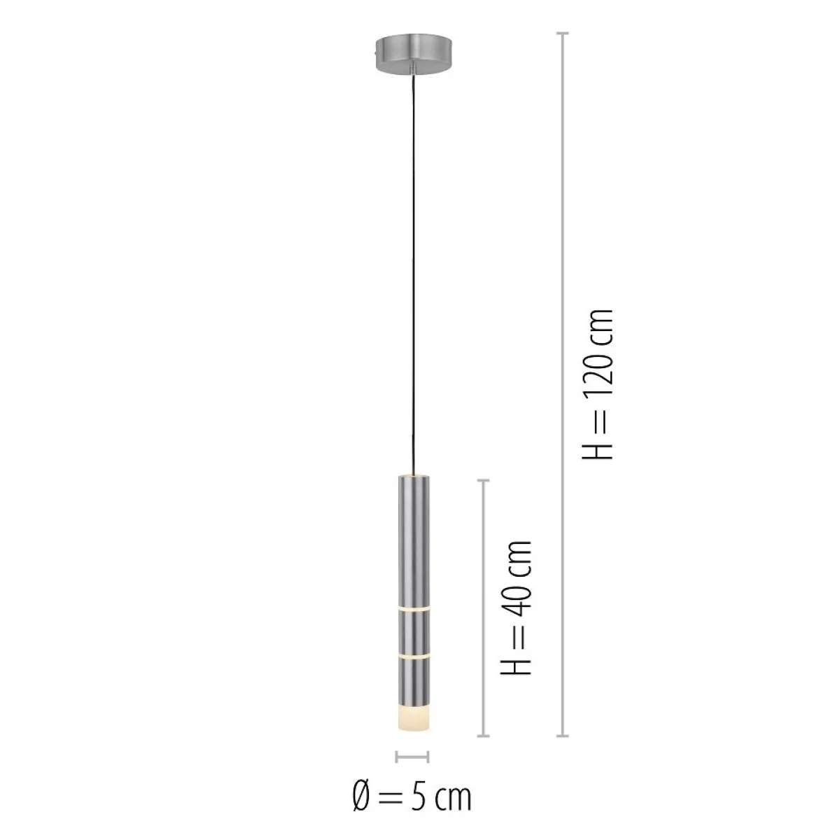 Paul Neuhaus 2211-95 PURE-VEGA LED Pendelleuchte aluminium getrennt schaltbar