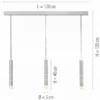 Paul Neuhaus 2213-95 PURE-VEGA LED Pendelleuchte aluminium 3-flammig getrennt schaltbar