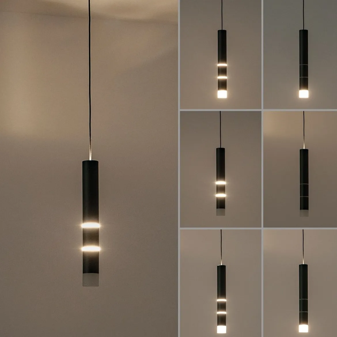 Paul Neuhaus 2213-95 PURE-VEGA LED Pendelleuchte aluminium 3-flammig getrennt schaltbar