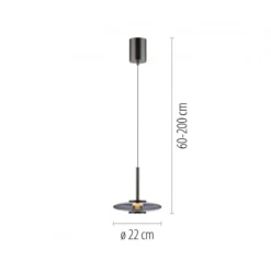 Paul Neuhaus 2053-15 PURE Vitrum Pendelleuchte platin (grau) dimmbar