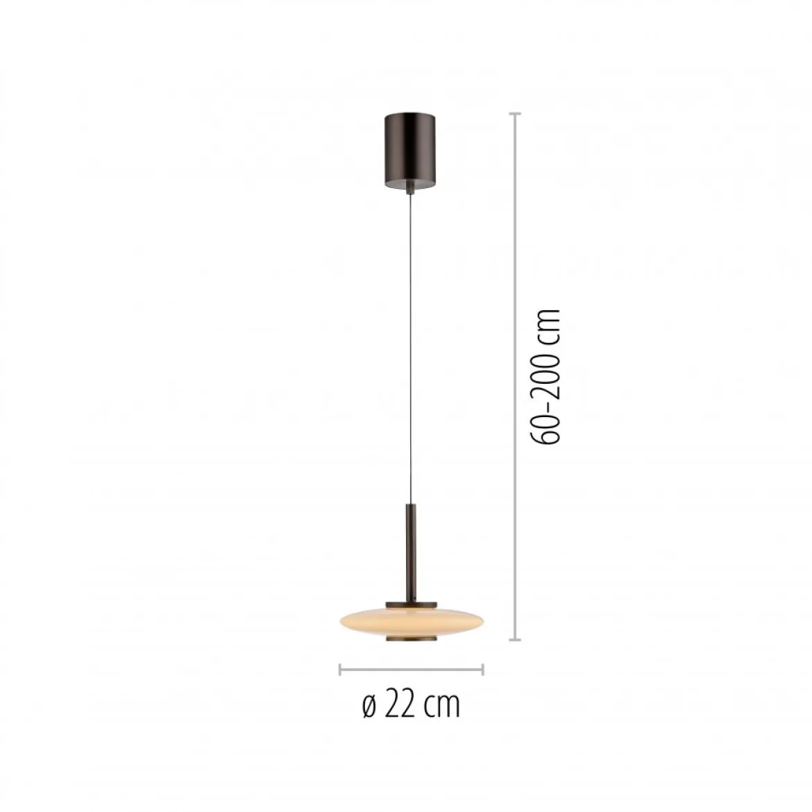 Paul Neuhaus 2053-34 PURE Vitrum Pendelleuchte dark-metal brown dimmbar