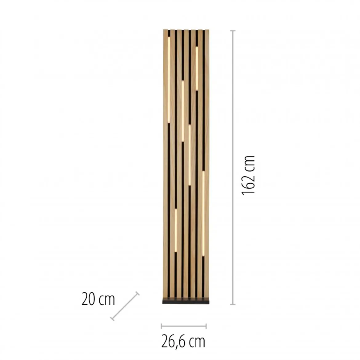 Paul Neuhaus 822-79 Q-AKUSTIK LED Stehleuchte Holz-natur