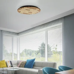 Paul Neuhaus 6421-79 Q-AKUSTIK LED Wand- und Deckenleuchte Holz-natur