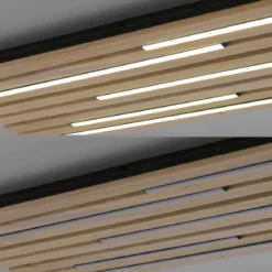 Paul Neuhaus 6422-79 Q-AKUSTIK LED Wand- und Deckenleuchte Holz-natur