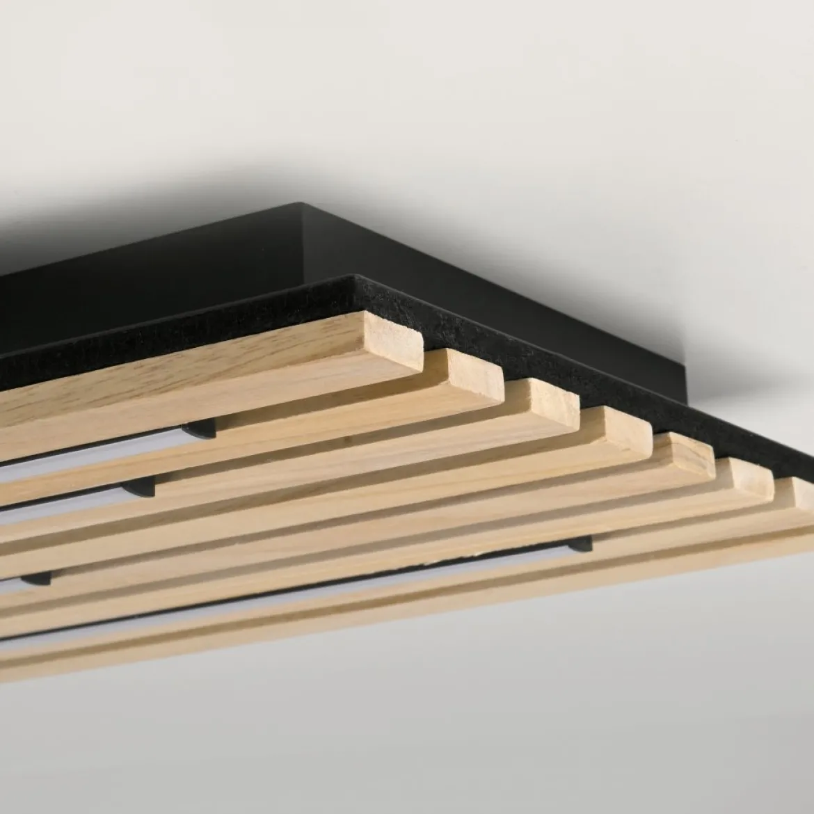 Paul Neuhaus 6422-79 Q-AKUSTIK LED Wand- und Deckenleuchte Holz-natur