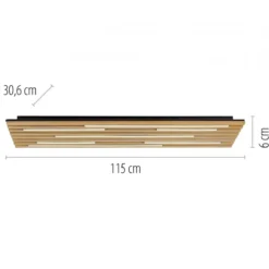 Paul Neuhaus 6422-79 Q-AKUSTIK LED Wand- und Deckenleuchte Holz-natur