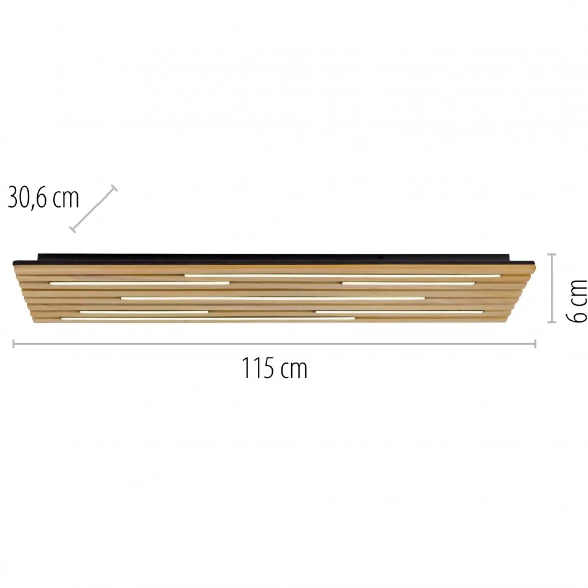 Paul Neuhaus 6422-79 Q-AKUSTIK LED Wand- und Deckenleuchte Holz-natur