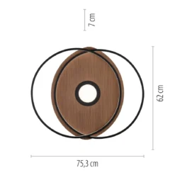 Paul Neuhaus 8381-78 Q-AMIRA Deckenleuchte Holzdekor rund