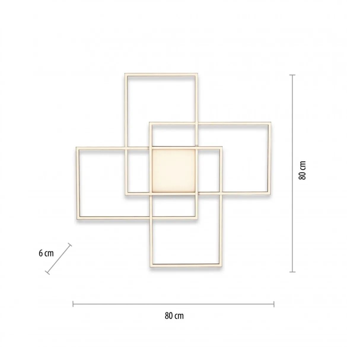 Paul Neuhaus 6073-18 Q-ASMIN LED Deckenleuchte 80x80cm schwarz Smart Home