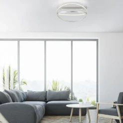 Paul Neuhaus 6739-55 Q-BELUGA  LED Deckenleuchte stahlfarben Smart Home