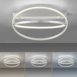 Paul Neuhaus 6739-55 Q-BELUGA LED Deckenleuchte stahlfarben Smart Home