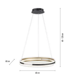 Paul Neuhaus 2051-60 Q-BELUGA LED Pendelleuchte messing matt schwarz Smart Home