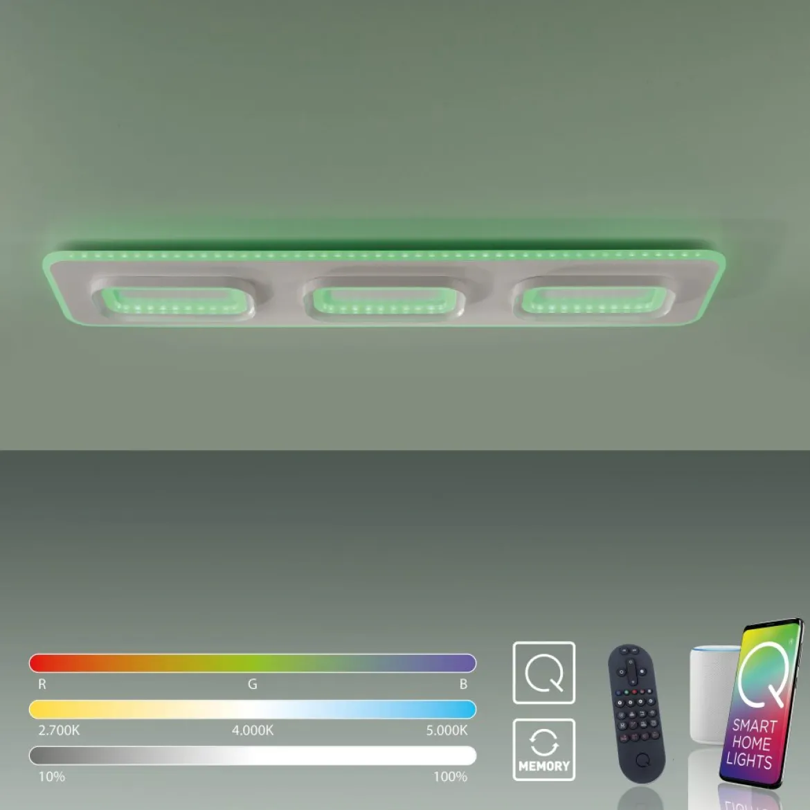 Paul Neuhaus 6505-16 Q-KALINA LED Deckenleuchte weiss