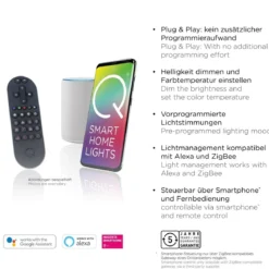 Paul Neuhaus 6145-18 Q-MARKO LED Deckenleuchte rund Schwarz RGBW