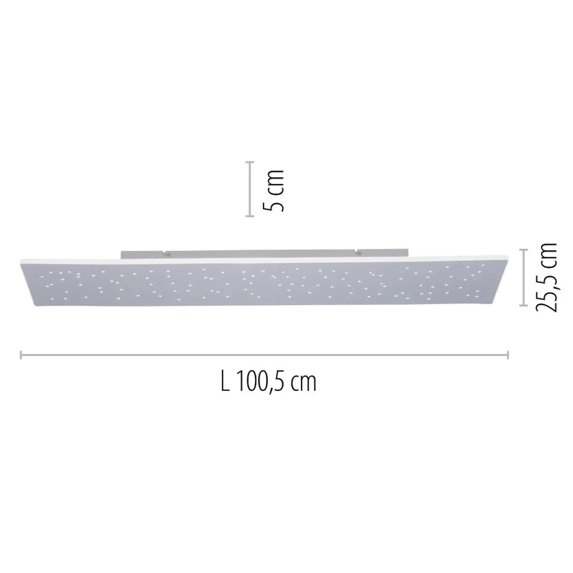 Paul Neuhaus 8038-95 Q-NIGHTSKY Deckenleuchte aluminium rechteckig