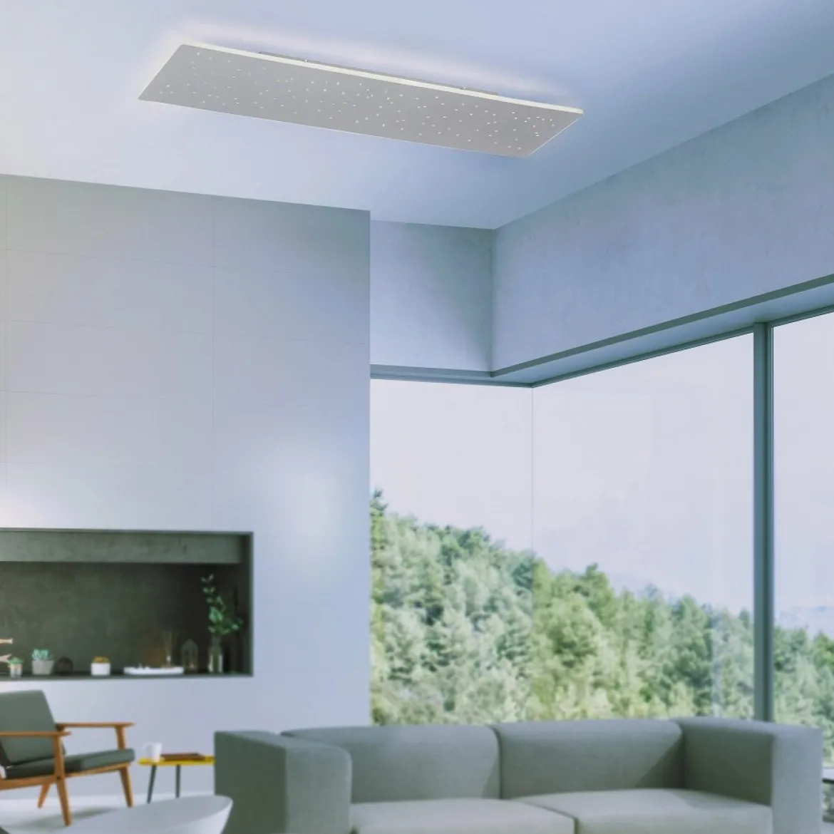 Paul Neuhaus 8038-95 Q-NIGHTSKY Deckenleuchte aluminium rechteckig