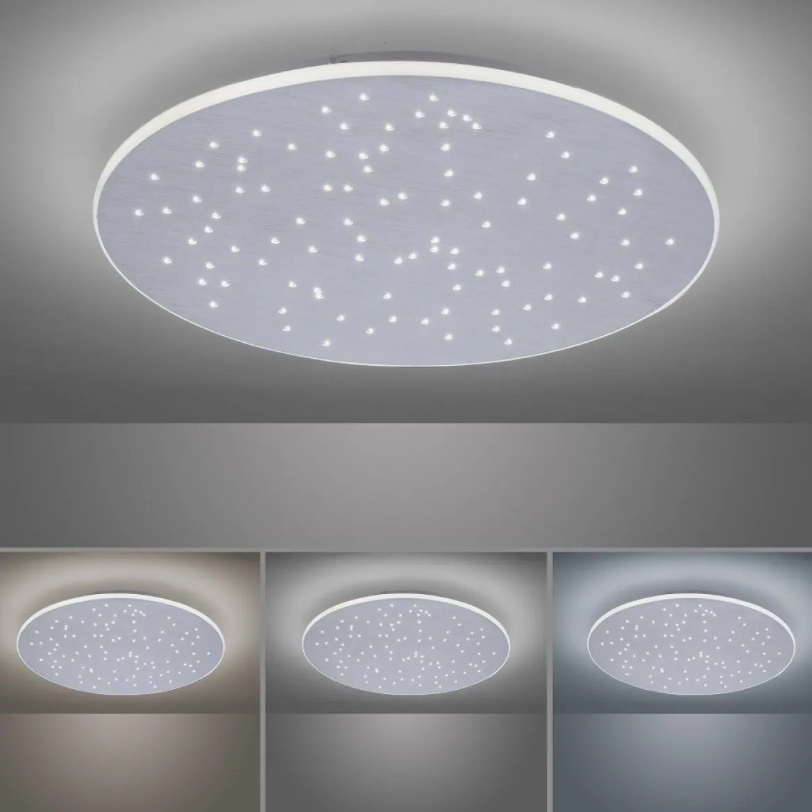 Paul Neuhaus 8037-95 Q-NIGHTSKY Deckenleuchte aluminium rund