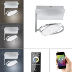 Paul Neuhaus 6801-95 Q-ORBIT LED Deckenleuchte aluminium