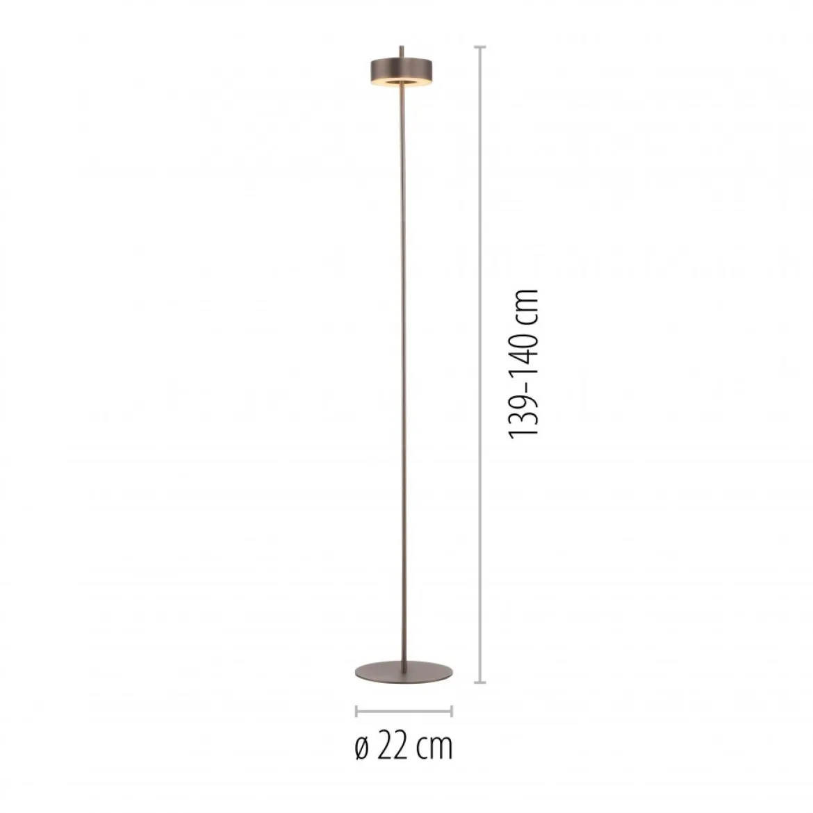 Paul Neuhaus 324-34 Q-ROTATE LED Stehleuchte dark-metal brown