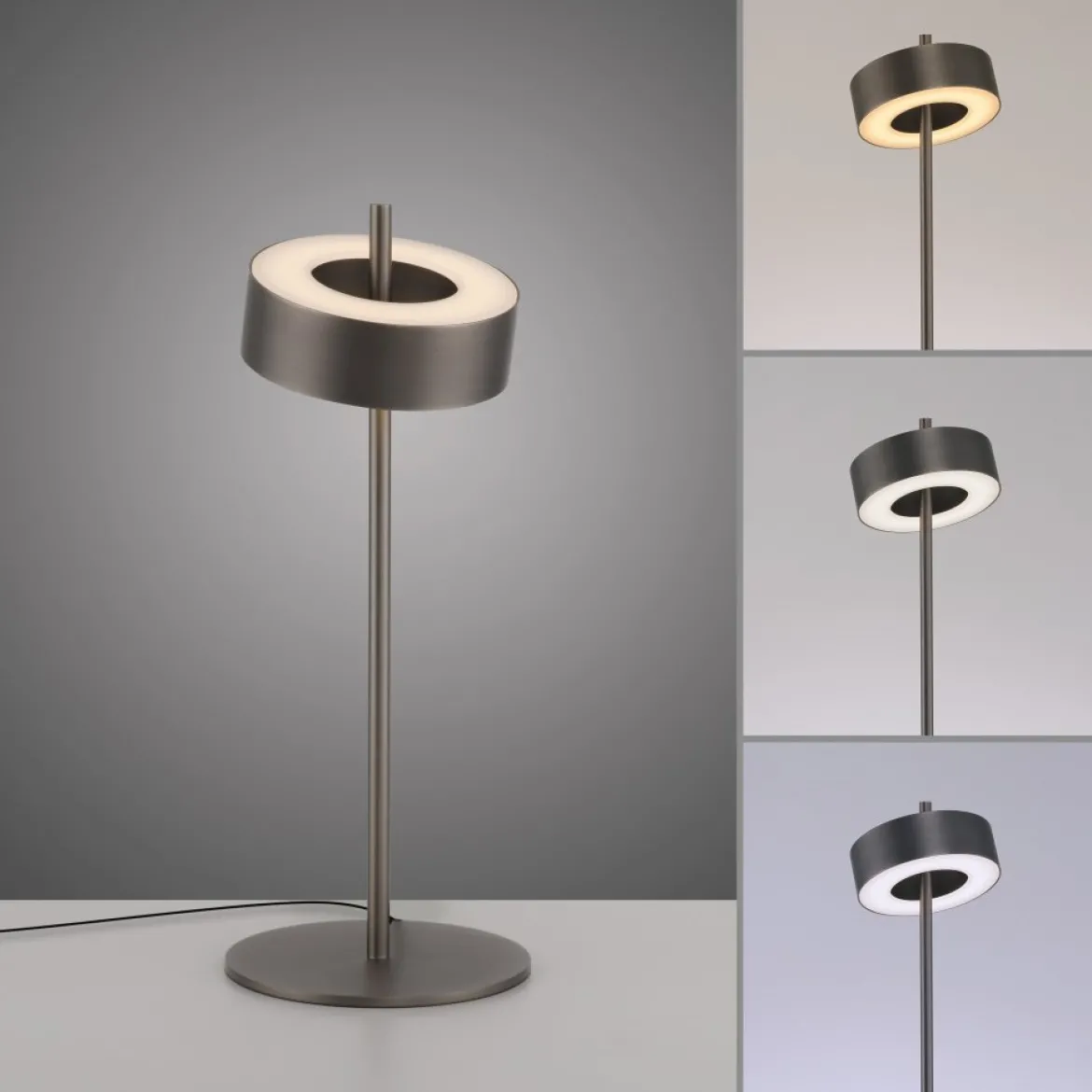 Paul Neuhaus 4324-34 Q-ROTATE LED Tischleuchte dark-metal brown