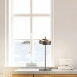 Paul Neuhaus 4324-34 Q-ROTATE LED Tischleuchte dark-metal brown