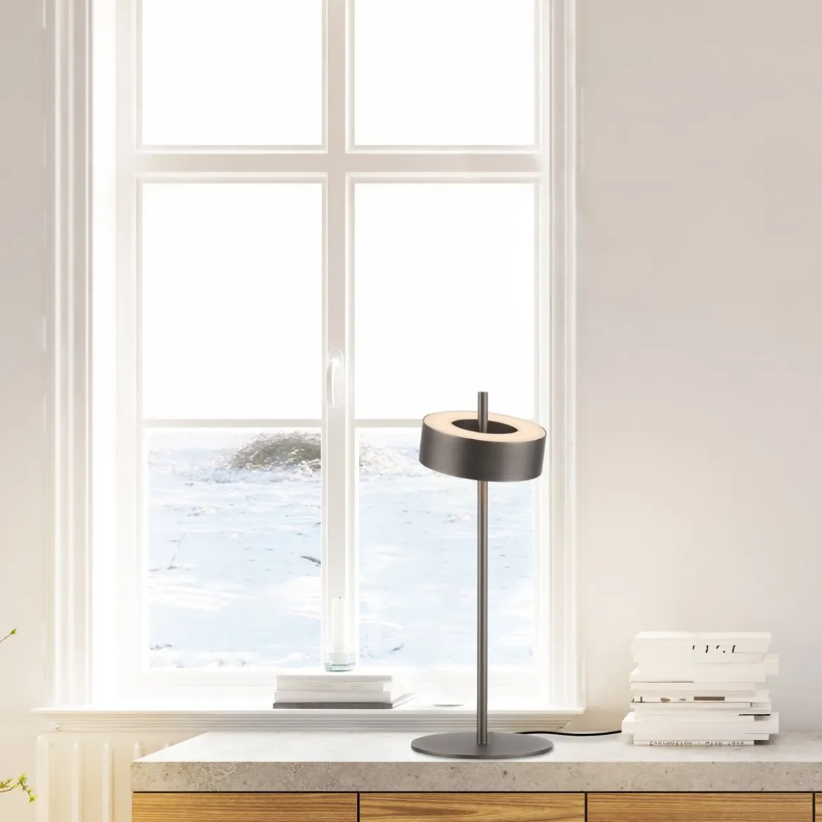 Paul Neuhaus 4324-34 Q-ROTATE LED Tischleuchte dark-metal brown