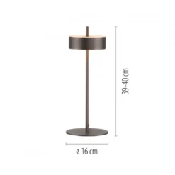 Paul Neuhaus 4324-34 Q-ROTATE LED Tischleuchte dark-metal brown