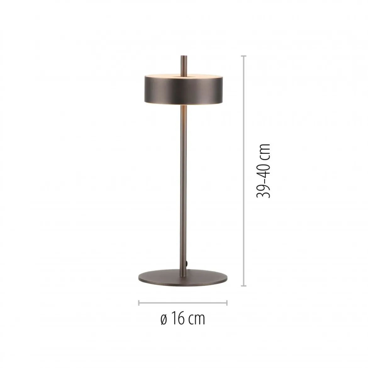 Paul Neuhaus 4324-34 Q-ROTATE LED Tischleuchte dark-metal brown