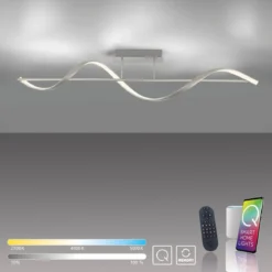 Paul Neuhaus 6385-55 Q-SWING LED Deckenleuchte stahlfarben Smart Home