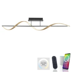 Paul Neuhaus 6385-13 Q-SWING LED Deckenleuchte anthrazit messing Smart Home