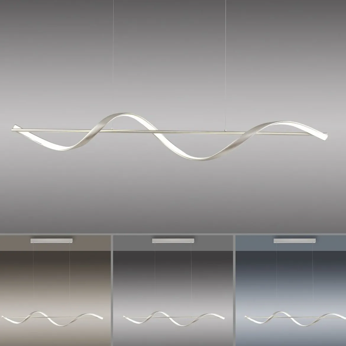 Paul Neuhaus 2385-55 Q-SWING LED Pendelleuchte stahlfarben Smart Home