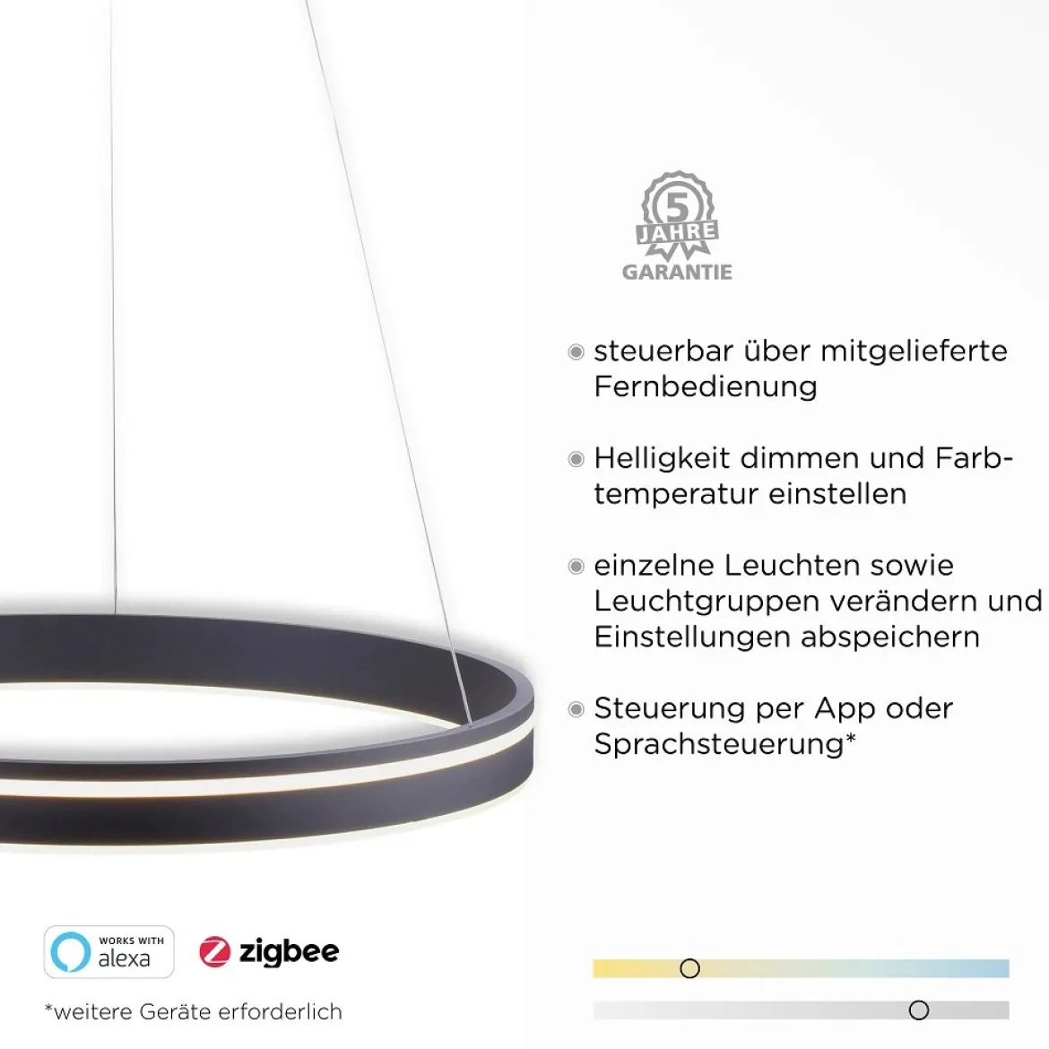 Paul Neuhaus 8411-13 Q-VITO 59 Pendelleuchte anthrazit